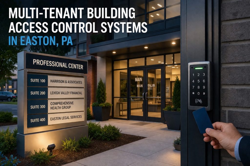 Multi-tenant building access control system installation in Easton, PA